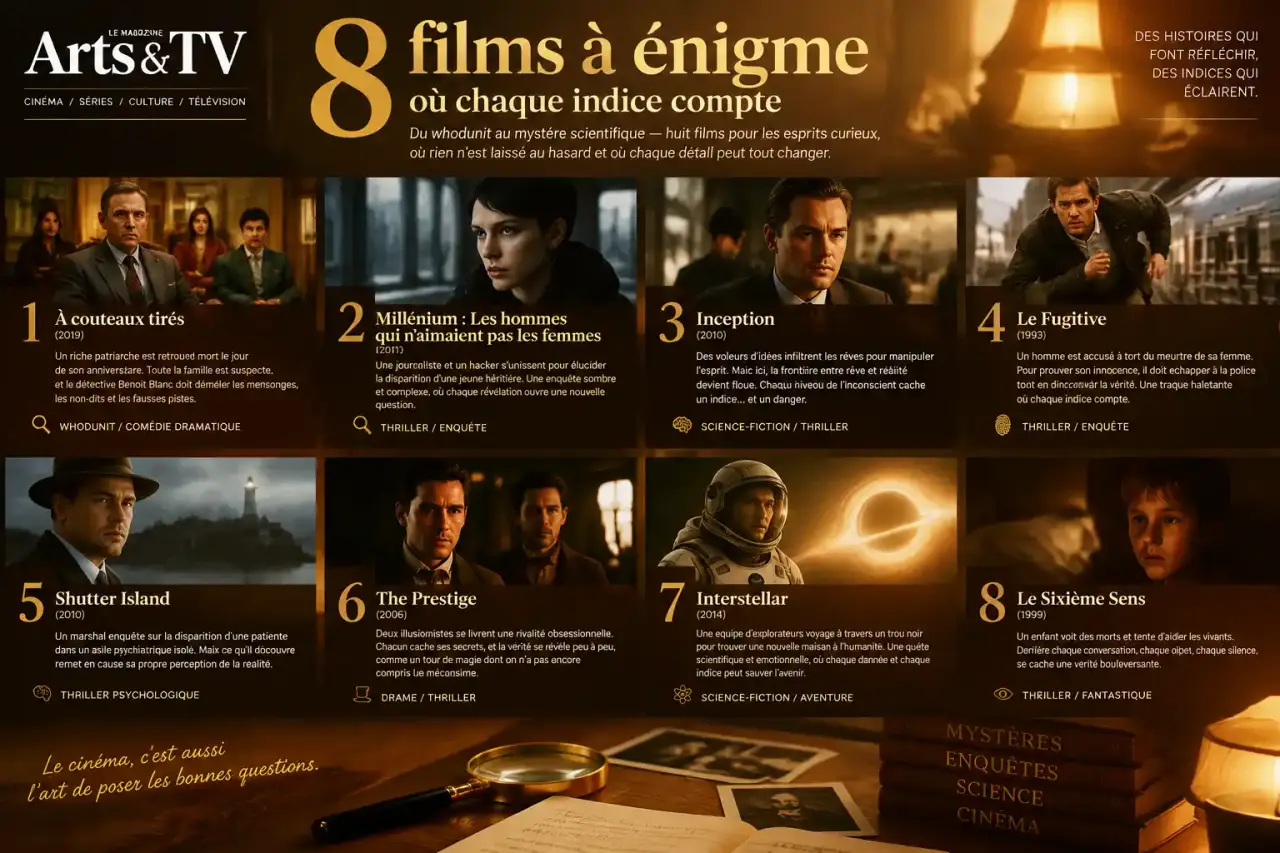 8 films à énigme où chaque indice compte, du whodunit au mystère scientifique
