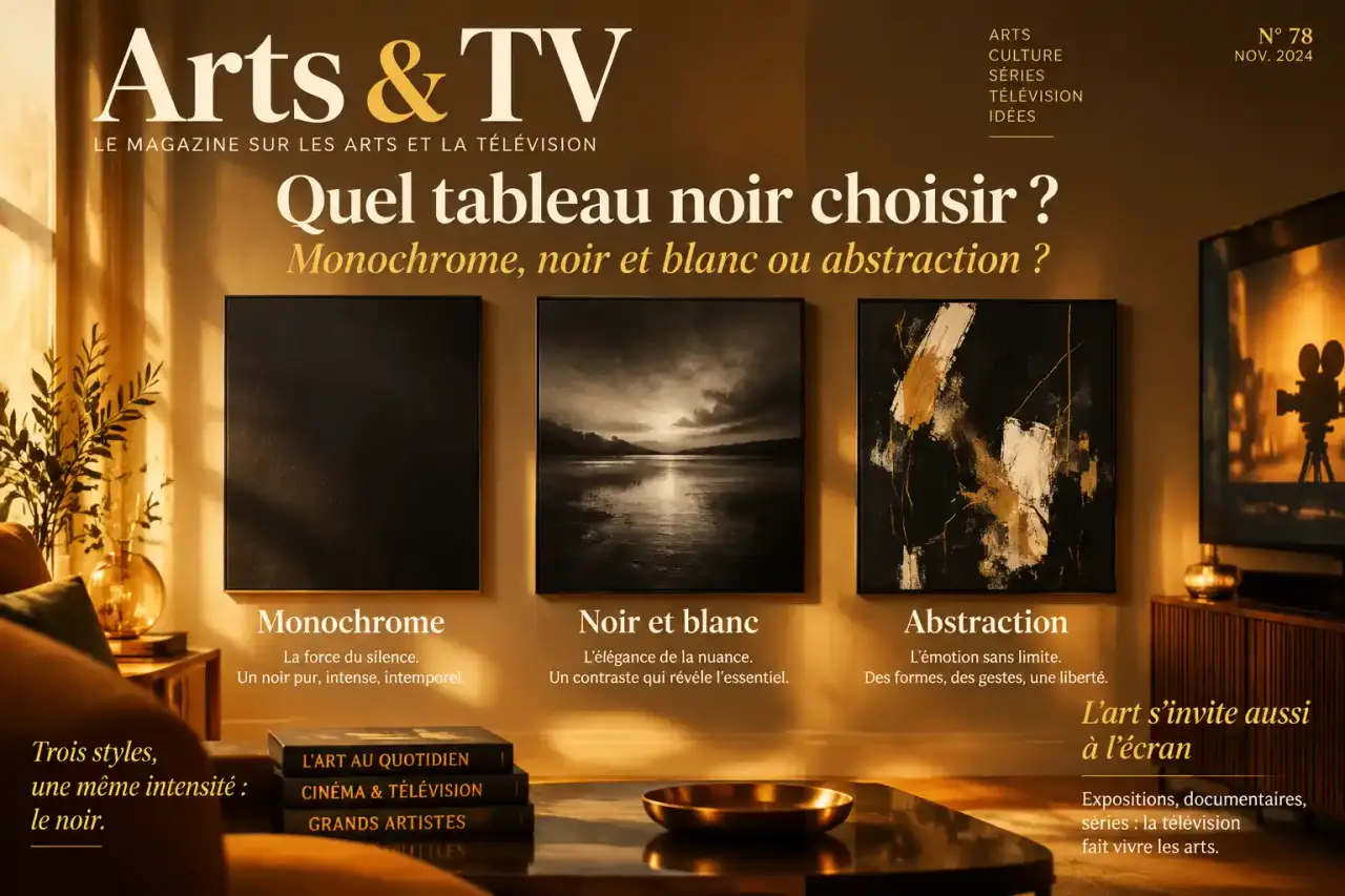 Quel tableau noir choisir : monochrome, noir et blanc ou abstraction ?