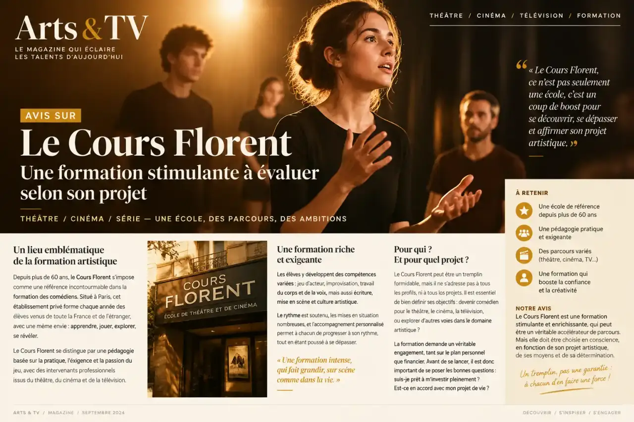 Avis sur le Cours Florent : une formation stimulante à évaluer selon son projet