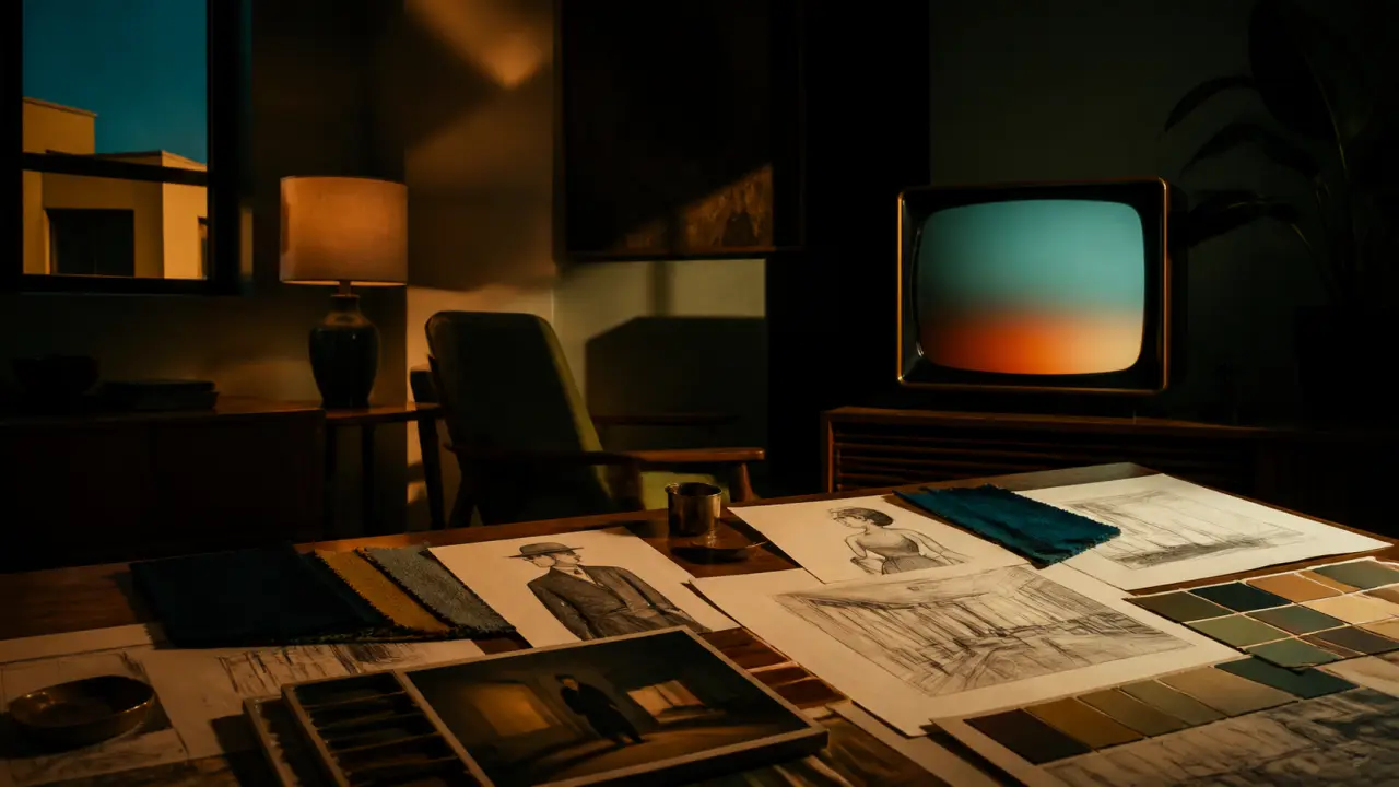 Télévision vintage exposée comme une œuvre dans une galerie minimaliste