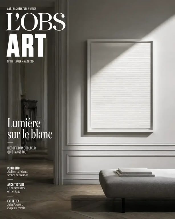 Tableau blanc emblématique de la pièce de théâtre Art de Yasmina Reza