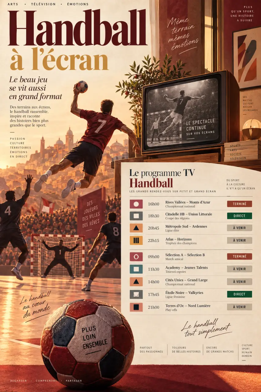 Programme TV handball : horaires, chaînes et statut des diffusions en un regard