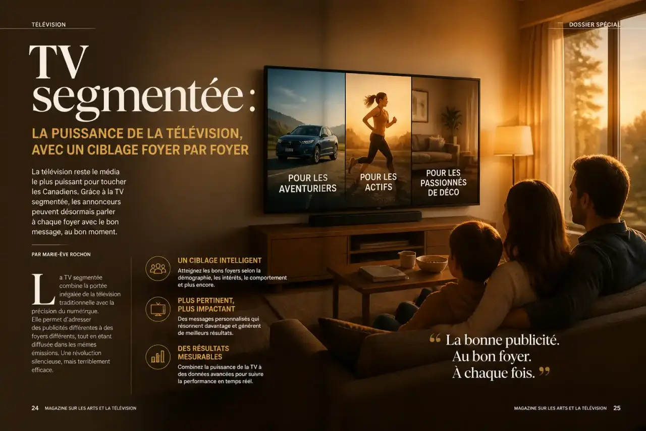 TV segmentée : la puissance de la télévision, avec un ciblage foyer par foyer