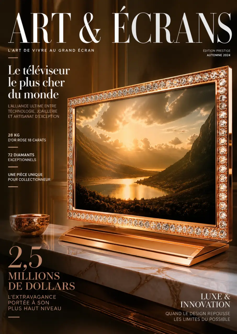 2,5 millions de dollars, 28 kg d’or rose et 72 diamants : la télé la plus chère du monde