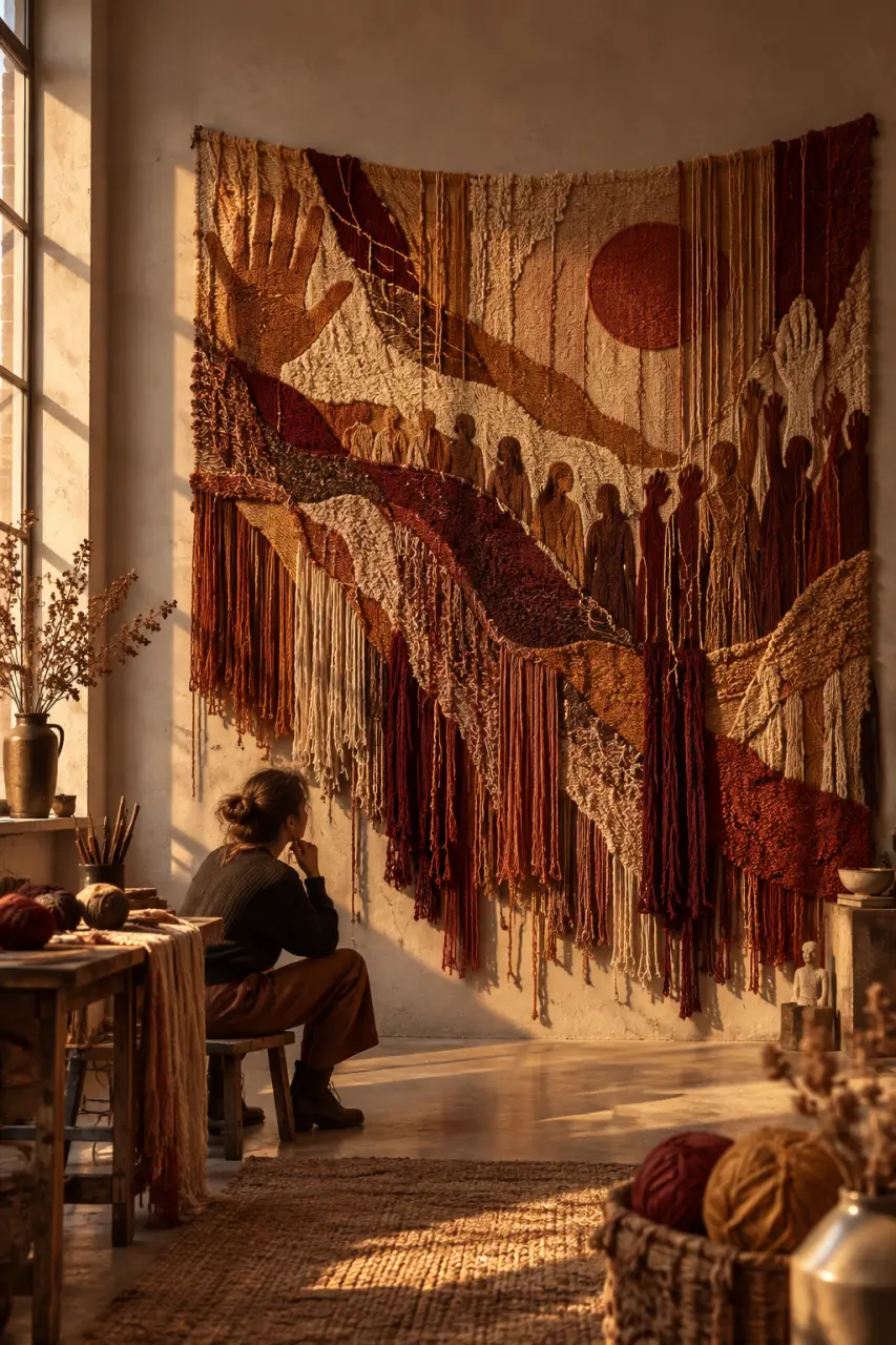 L’art textile contemporain transforme le fil en matière artistique, sociale et politique